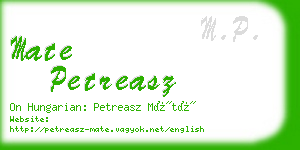 mate petreasz business card